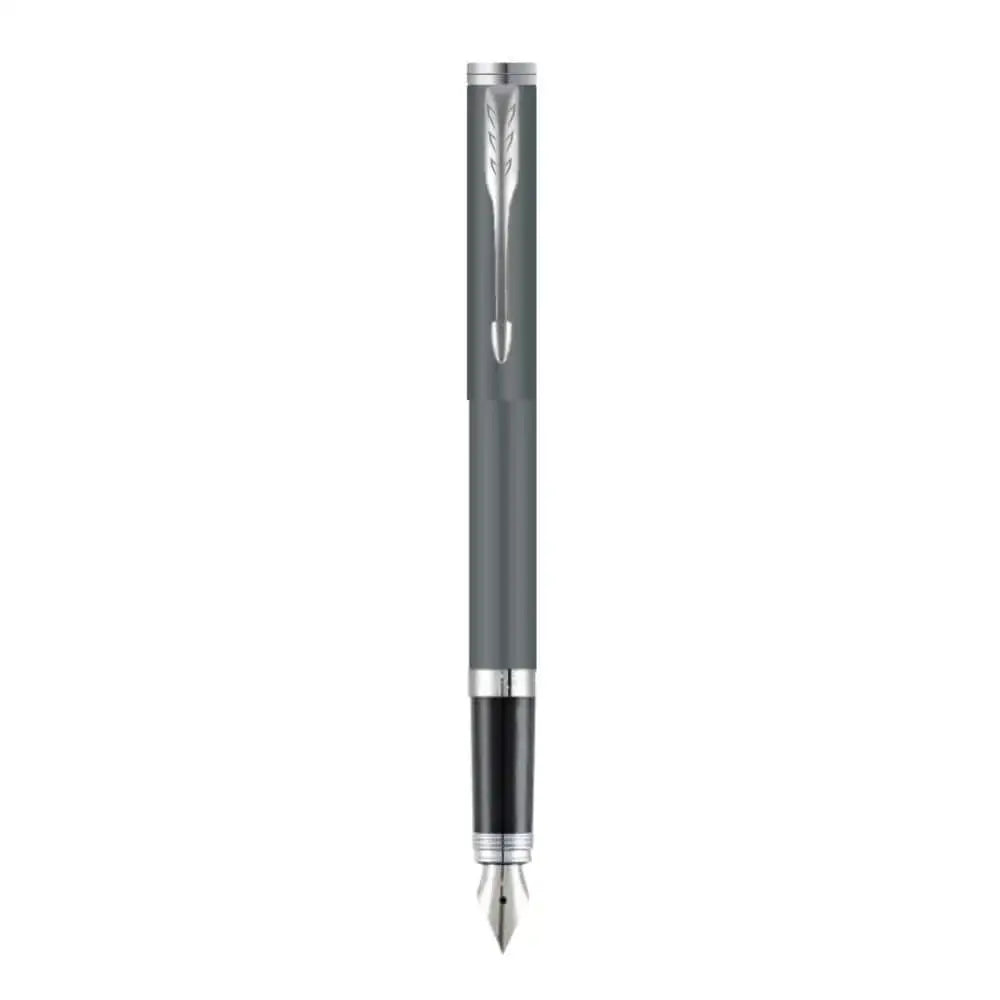 Parker Folio Standard Chrome Trim Fountain Pen - Grey - Fountain Pen
