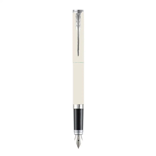 Parker Folio Standard Chrome Trim Fountain Pen - Ivory - Fountain Pen