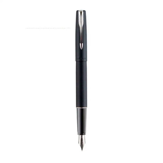 Parker Frontier Fountain Pen with Quink Converter - Matt Black / Chrome Trim - Fountain Pen