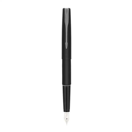 Parker Frontier Fountain Pen with Quink Converter - Matt Black / Gun Metal Trim - Fountain Pen