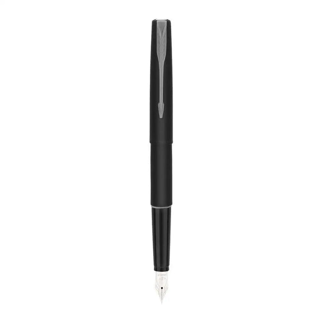 Parker Frontier Fountain Pen with Quink Converter - Matt Black / Gun Metal Trim - Fountain Pen