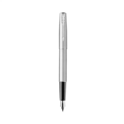 Parker Frontier Fountain Pen with Quink Converter - Stainless Steel / Chrome Trim - Fountain Pen