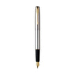 Parker Frontier Fountain Pen with Quink Converter - Stainless Steel / Gold Trim - Fountain Pen
