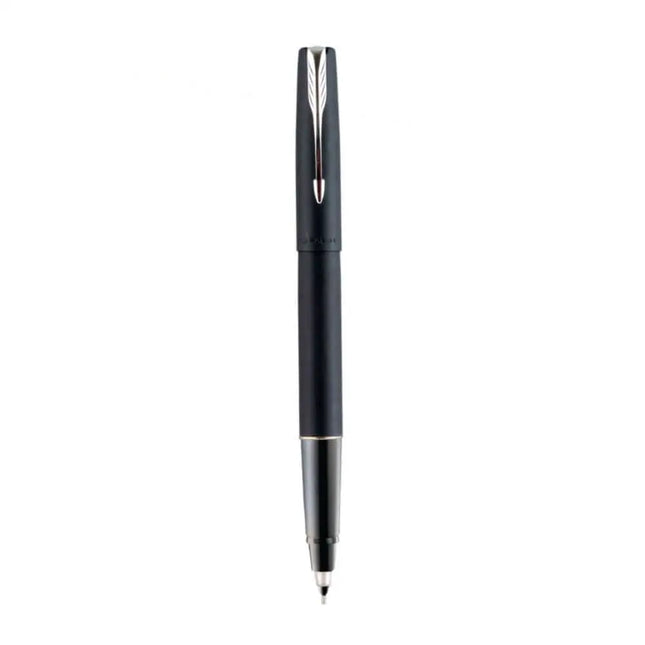 Parker Frontier Roller Ball Pen | Ink Colour - Blue - Matt Black / Chrome Trim - Roller Ball Pens