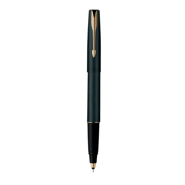 Parker Frontier Roller Ball Pen | Ink Colour - Blue - Matt Black / Gold Trim - Roller Ball Pens