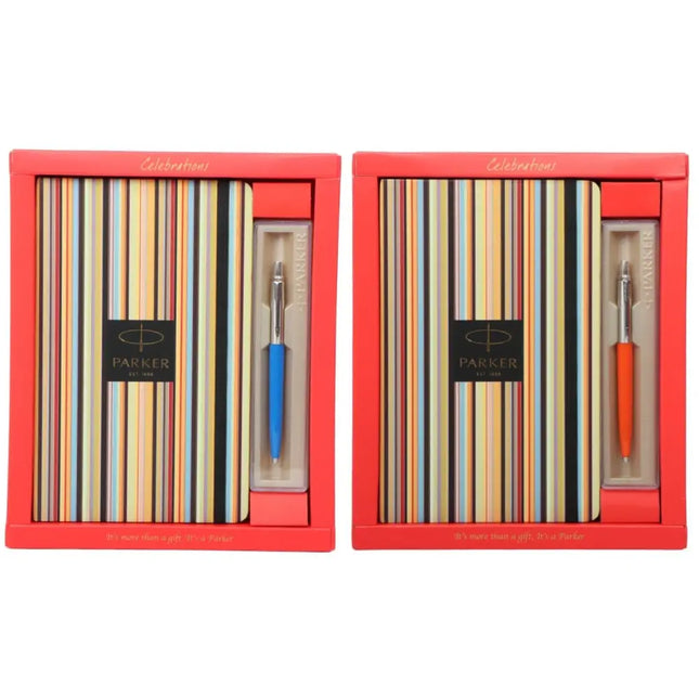 Parker Jotter Standard Ball Pen with A5 Pinstrip Diary Set - Gift Set