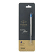 Parker Quink Flow Ball Pen Refill packaging with blue ink cartridge for smooth writing.