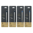 Parker Quink Flow Ball Pen Refill pack with four refills for smooth writing experience.