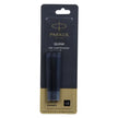 Parker Quink Ink Cartridges pack of 3 for fountain pens, ideal for quality writing with rich black/blue ink.