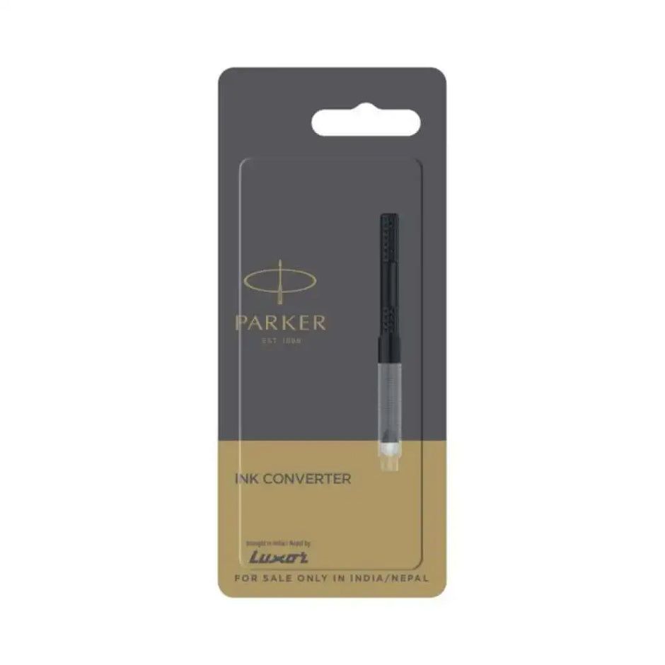 Parker Quink Ink Converter packaging showcasing classic design and superior quality.