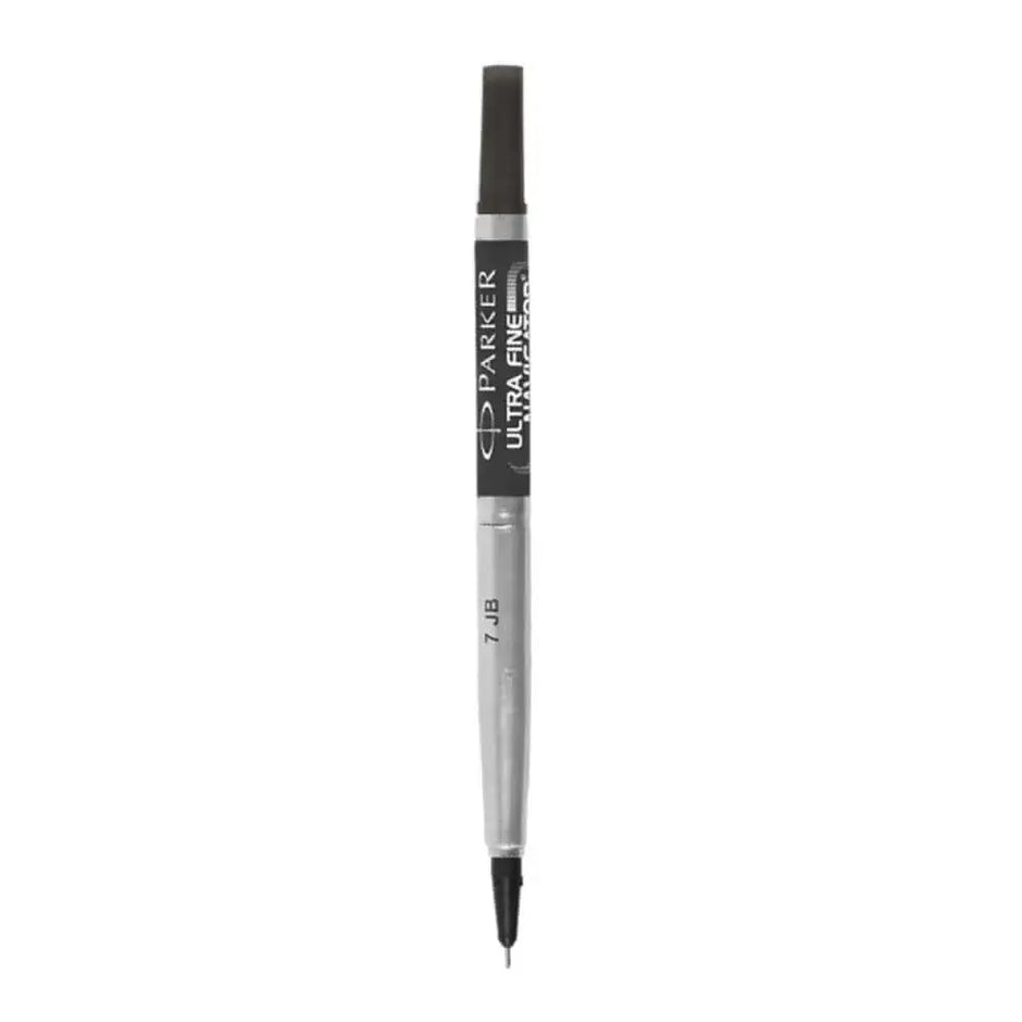 Parker Ultra Fine Navigator Roller Ball Refill pen with ultra-fine tip and black ink for precise writing.