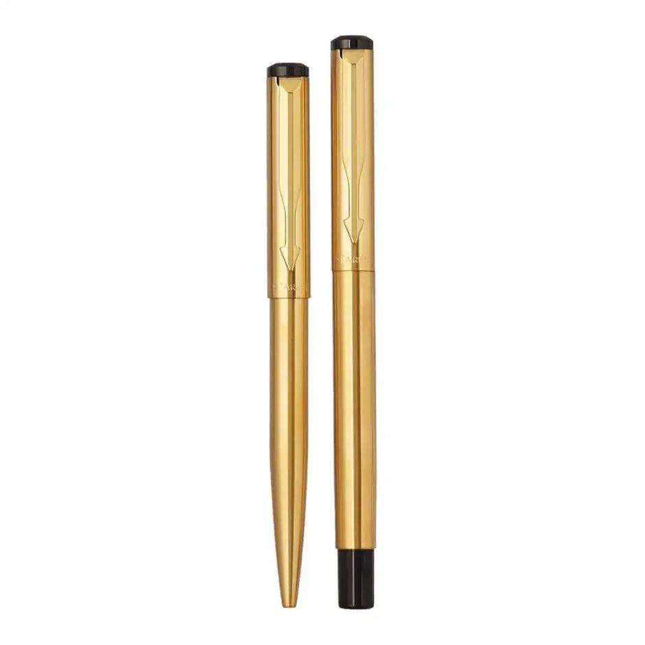 Parker Vector Gold Roller Ball Pen and Ball Pen Set | Ink Colour - Blue - Gift Set