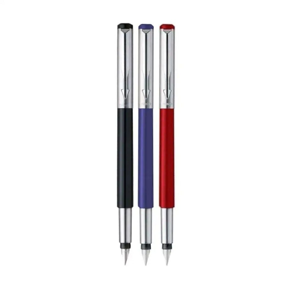 Parker Vector Metallix Fountain Pen with Quink Ink Bottle - Fountain Pen