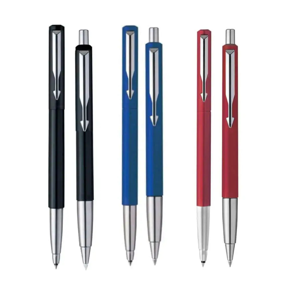 Parker Vector Standard CT Roller Ball Pen and Ball Pen Set | Ink Colour - Blue - Gift Set