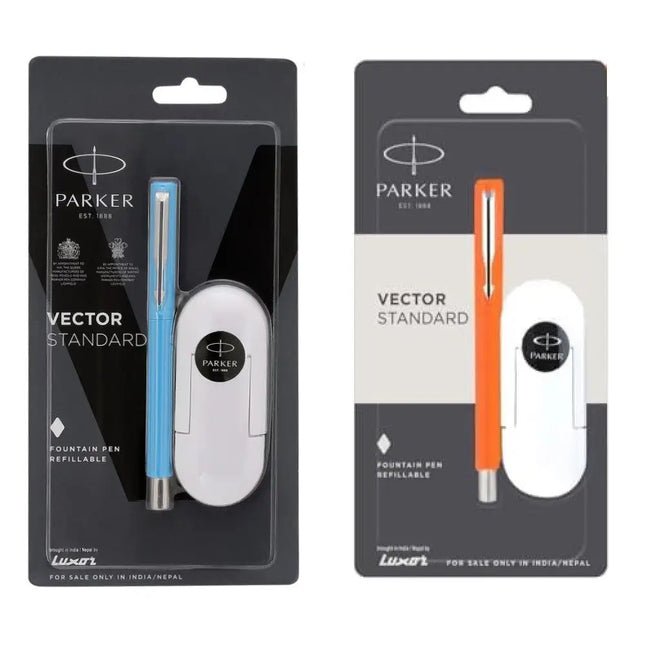Parker Vector Standard Fountain Pen with 3 Quink Cartridges - Fountain Pen