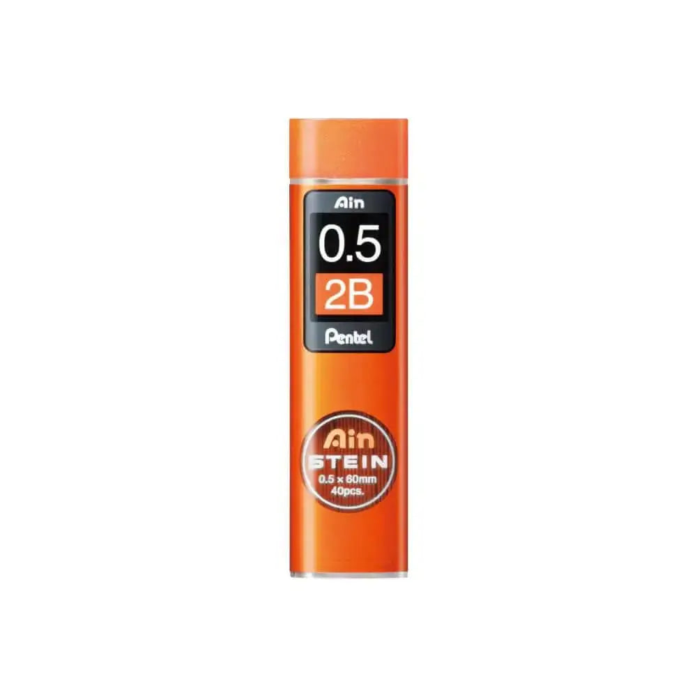 Pentel Ain Stein Leads for Mechanical Pencils in compact swivel-top tube.