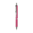 Pentel Energel BL407 Metal Roller Gel Pen in vibrant pink with chrome accents and textured grip.