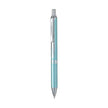 Pentel Energel BL407 Metal Roller Gel Pen in turquoise with a sleek design and textured grip.