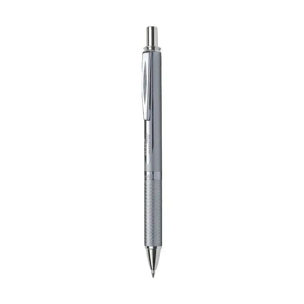 Pentel Energel BL407 Metal Roller Gel Pen with a sleek aluminum barrel and textured grip for enhanced writing comfort.