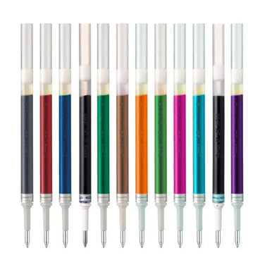 Pentel Energel Refill for Energel Pens in various colors arranged neatly.