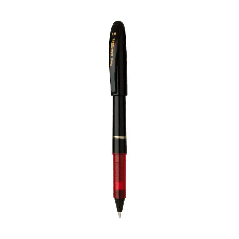 Pentel Energel Roller Gel Pen | Quick Dry Ink For Smudge-Free Writing in black and red color.