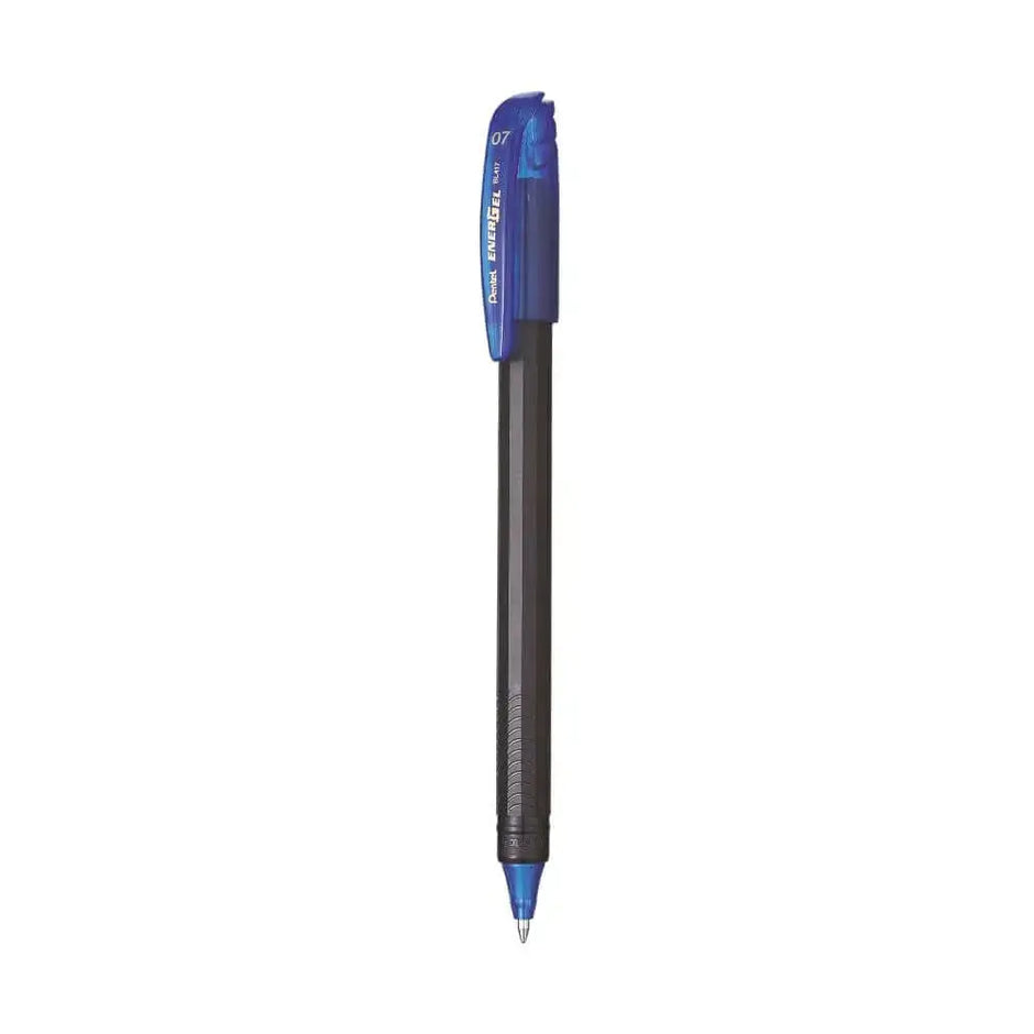 Pentel Energel Roller Gel Pen | Quick Dry Ink For Smudge-Free Writing in blue color.