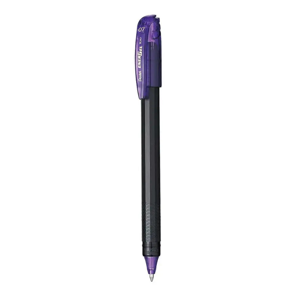 Pentel Energel Roller Gel Pen | Quick Dry Ink For Smudge-Free Writing in a vibrant purple color with sleek design.