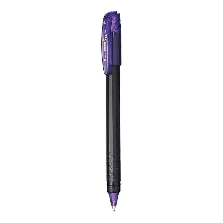 Pentel Energel Roller Gel Pen | Quick Dry Ink For Smudge-Free Writing in a vibrant purple color with sleek design.