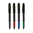 Pentel Energel Roller Gel Pen | Quick Dry Ink For Smudge-Free Writing - Set of four pens in black, red, blue, and green.