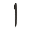 Pentel Flexible Tip Brush Sign Pen SES15C in black with a sleek design for creative projects.