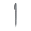 Pentel Flexible Tip Brush Sign Pen SES15C in silver color, perfect for illustrations and calligraphy projects.