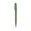Pentel Flexible Tip Brush Sign Pen SES15C in vibrant green color, perfect for illustrations and calligraphy.