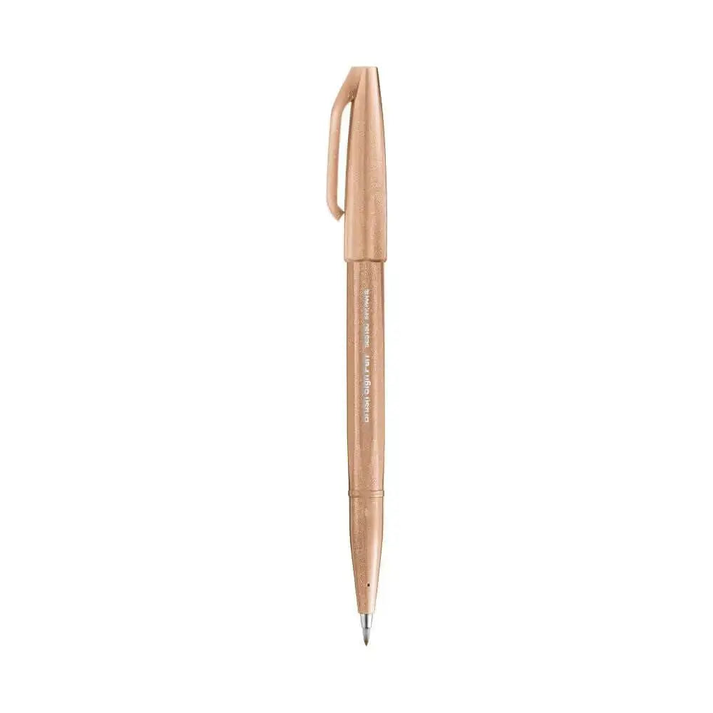 Pentel Flexible Tip Brush Sign Pen SES15C in a sleek design with a flexible brush tip for calligraphy.