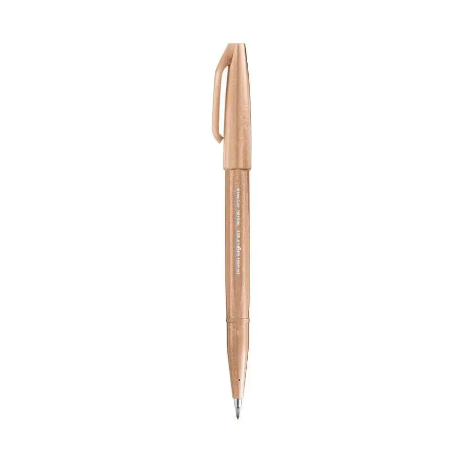 Pentel Flexible Tip Brush Sign Pen SES15C in a sleek design with a flexible brush tip for calligraphy.