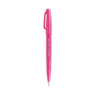 Pentel Flexible Tip Brush Sign Pen SES15C in vibrant pink color, perfect for calligraphy and illustrations.