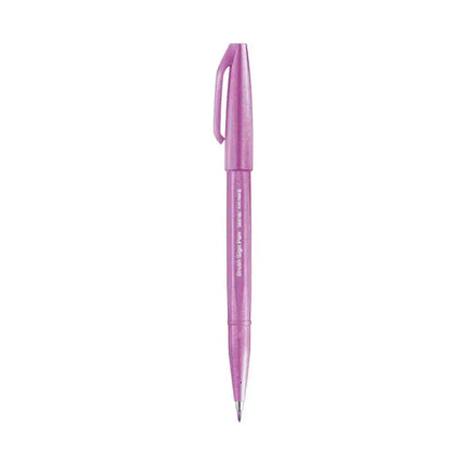 Pentel Flexible Tip Brush Sign Pen SES15C in vibrant purple color for illustrations and lettering.