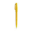 Pentel Flexible Tip Brush Sign Pen SES15C in vibrant yellow color for illustrations and lettering.