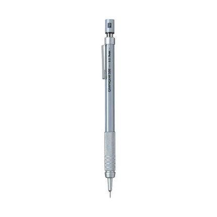 Pentel GraphGear 500 Mechanical Pencil with metal grip and clip for drafting and writing.