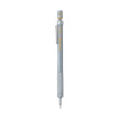 Pentel GraphGear 500 Mechanical Pencil in silver with metal grip and adjustable lead degree indicator.