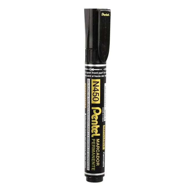 Pentel X-tra Large Permanent Marker N450 Bullet Tip - Black - Permanent Markers