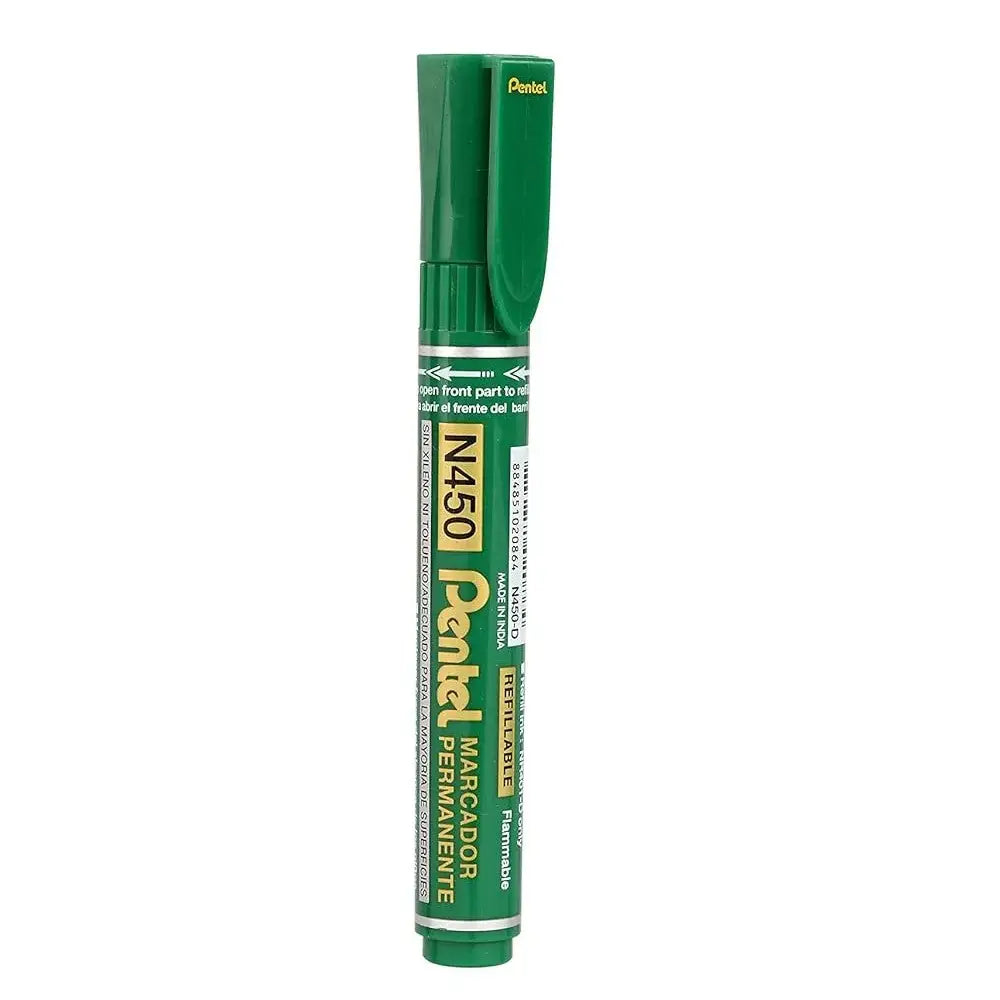 Pentel X-tra Large Permanent Marker N450 Bullet Tip - Green - Permanent Markers