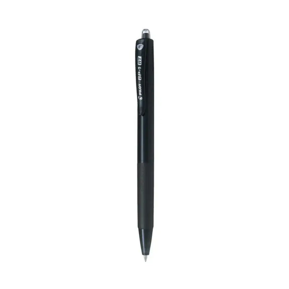 Pilot BP-1 RT 0.7mm Fine Tip Ball Pen with Soft Rubber Grip against a white background.