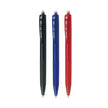 Pilot BP-1 RT 0.7mm Fine Tip Ball Pen with Soft Rubber Grip in black, blue, and red colors.