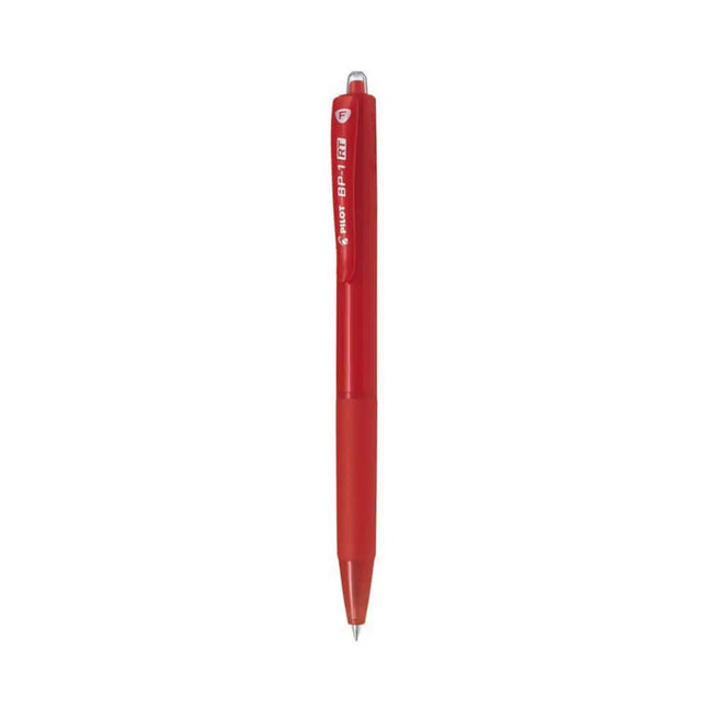 Pilot BP-1 RT 0.7mm Fine Tip Ball Pen with Soft Rubber Grip - Red - Ball Pens