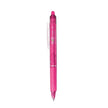 Pilot Frixion Clicker 0.7mm Fine Point Roller Ball Pen with Comfortable Dimpled Grip & Inbuild Eraser in pink color.