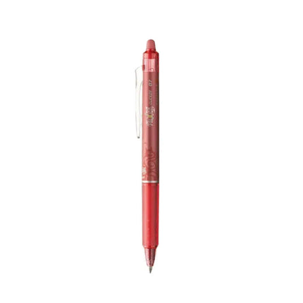 Pilot Frixion Clicker 0.7mm Fine Point Roller Ball Pen with Comfortable Dimpled Grip & Inbuild Eraser - Coral Pink