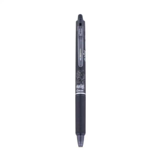 Pilot Frixion Clicker 0.7mm Fine Point Roller Ball Pen with Comfortable Dimpled Grip & Inbuild Eraser - Black - Roller