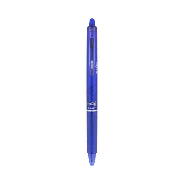 Pilot Frixion Clicker 0.7mm Fine Point Roller Ball Pen with Comfortable Dimpled Grip & Inbuild Eraser - Blue - Roller