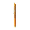 Pilot Frixion Clicker 0.7mm Fine Point Roller Ball Pen with Comfortable Dimpled Grip & Inbuild Eraser in orange color.