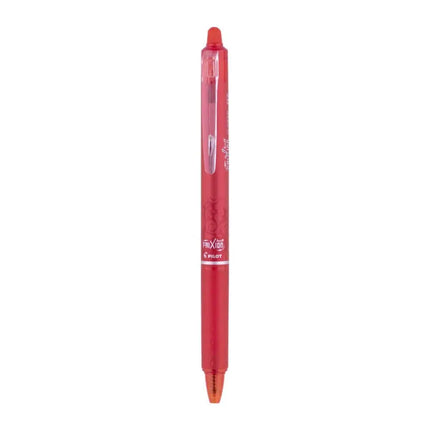 Pilot Frixion Clicker 0.7mm Fine Point Roller Ball Pen with Comfortable Dimpled Grip & Inbuild Eraser - Red - Roller
